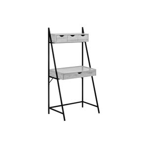 Scrivania Moderna Contemporanea da 32 Pollici per Ufficio Domestico con Cassetti Portaoggetti, Laminato Grigio e Metallo Nero per Lavoro con Laptop - Product Image 2