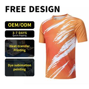 เสื้อกีฬาฟิตเนสแบบซับลิเมชั่น น้ำหนักเบา เหมาะสำหรับกิจกรรมกลางแจ้ง ผลิตจากโพลีเอสเตอร์ 100% เสื้อยืดออกกำลังกายสำหรับผู้ชาย - Product Image 4