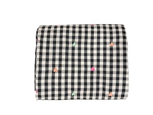 Tela de Algodón Tejido a Cuadros Blancos y Negros, Transpirable y Ligera, para Confección de Vestidos y Ropa de Mujer y Niña - Product Image 4