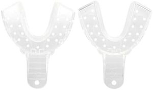 Juego Profesional de 12 Bandejas de Impresión Dental de Plástico Transparente, Bandejas Rígidas Desechables de Primera Calidad # 2 XL-Talla Inferior - Product Image 3