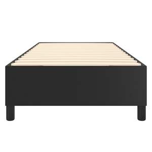 โครงเตียงคู่หุ้มหนังเทียมสีดำ ทำจากไม้เอ็นจิเนียร์พร้อมฐานไม้อัด - Product Image 5