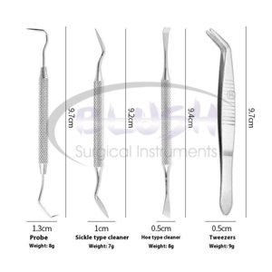 Kits Dentales de Acero Inoxidable, Juego de Instrumentos Dentales, Herramienta Quirúrgica para Limpieza Dental de Blush Surgical - Product Image 4