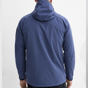 OEM Spring <b>Men</b> Outdoor Lightweight Hooded Breathable Windbreaker <b>Jackets</b> Custom <b>Light</b> Waterproof Cotton Shell Double <b>Jacket</b> - Product Image 4