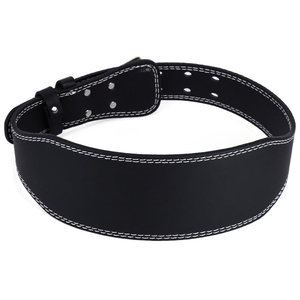 High Quality Breathable Unisex Cowhide Leather Gym Weight Lifting <b>Belt</b> with Buckle Closure for Comprehensive Back Support - Product Image 2