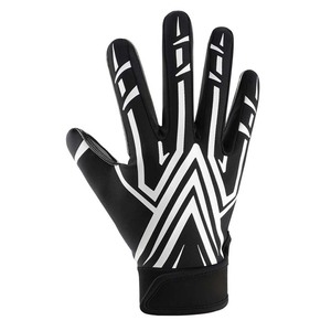 Gants de gardien de but de football noirs à doigts entiers avec sangle de poignet réglable, antidérapants, respirants, équipement sportif unisexe - Product Image 3