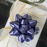 Eco-Friendly Polyester Star Bow <b>Gift</b> Ribbons Satin Woven Dark Blue Solid <b>Christmas</b> Decorative Bows - Product Image 2