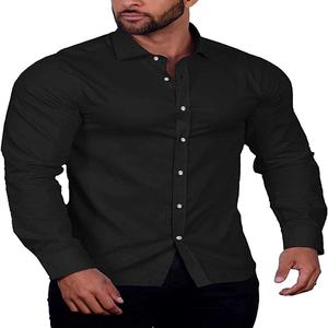 Chemises en coton pour hommes, vente en gros, fabrication professionnelle / Chemises habillées pour hommes, logo personnalisé, teinture unie, les meilleures chemises pour hommes - Product Image 1