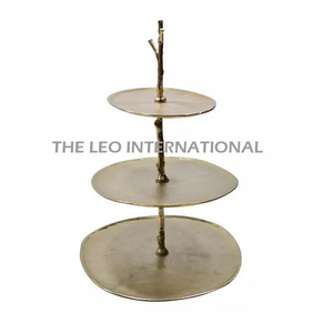 Fancy Decorative 3 <b>Tier</b> Cupcake Stand Spider Design Decorative Gold Platted Handicraft Metal Casting Cupcake Stand - Product Image 2