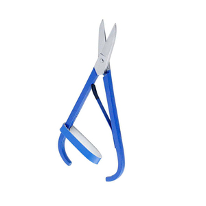 Curved Silver Color Stainless Steel Spring Cuticle Scissors with Pointed Tip for Beauty and Manicure Work - Product Image 2