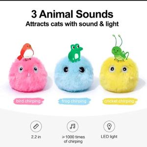 Automatic <b>Cat</b> Toy with Random Barking Sounds, Interactive <b>Plush</b> Ball for Boredom Relief & Exercise, Electric Pet Teaser Gift - Product Image 3
