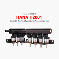 Nuevo Inyector de Combustible HANA H2001 Tipo Riel para Autos LPG/CNG, Alto Rendimiento, Estabilidad Térmica, Funcionamiento Suave con Bajas Vibraciones, Metálico