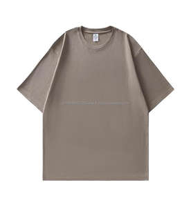 Camiseta de Gran Tamaño, Corte Cuadrado, Estilo Urbano, Hombros Caídos, Cuello Redondo, Logotipo Personalizado, Camiseta Lisa para Hombre - Product Image 4