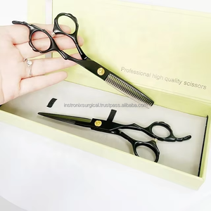 Juego de Tijeras de Peluquería Profesionales de Acero Inoxidable, Ligeras, con Cuchilla Afilada, Tijeras de Salón, Venta al Por Mayor OEM, para Adelgazar y Cortar el Cabello - Product Image 2