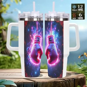 Vaso de acero inoxidable de 40 oz con asa, personalizado con la marca, para club de jardinería o vivero de plantas - Product Image 2