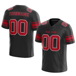 Maillot de football américain personnalisé Stylso avec logo, respirant, grande taille, technique de sublimation, 100% polyester, séchage rapide, col en V - Product Image 3