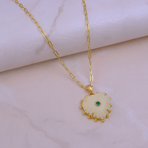 Elegante y Lindo Collar con Colgante en Forma de Corazón, Chapado en Oro, Cadena Clásica, Joyería Romántica, Regalo para Esposa - Product Image 1