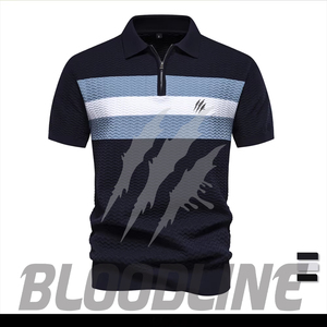 Camisa de Manga Corta para Hombre Bloodline, Tejido de Algodón Sólido, Transpirable, Formal, con Logotipo Frontal, Corte Regular - Product Image 1