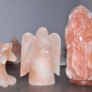 Lampe de sel rose de l'Himalaya naturelle, décoration ange faite à la main, veilleuse en cristal de roche, purificateur d'air, cadeau portable pour la maison et le spa, favorisant la guérison - Product Image 6