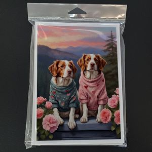 Lunatique Welsh Springer Spaniel Deux Coeurs Cartes De Voeux Pack 8 Cartes Vierge A7 Note Avec Enveloppes Taille 5x7 - Product Image 3