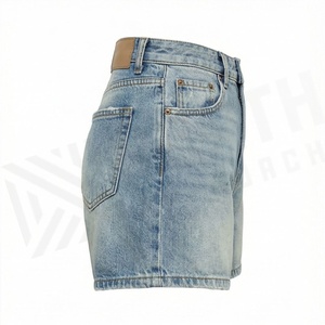 Casual Mid Waist High <b>Stretch</b> <b>Denim</b> Shorts Womens Plus Size Fashionable Washed Jeans Hot Summer Styles Trendy Streetwear - Product Image 3