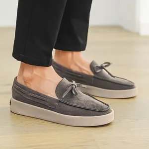 Mocassins d'été pour hommes en daim, chaussures décontractées respirantes à enfiler, confortables pour la marche et la conduite - Product Image 3