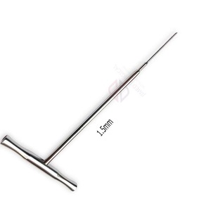 เครื่องมือผ่าตัดกระดูกสัตว์แบบมีรูตรงกลาง ด้ามจับรูปตัว T ผลิตจากเหล็กเยอรมัน ขนาด 1.5-4.0 มม. - Product Image 3