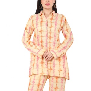 Conjunto de cordón impreso de doble color Ropa India indooccidental - Product Image 4