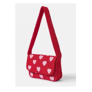 Bolso de hombro con cuentas y correa con diseño de corazón, para guardar pequeños objetos personales, llaves del teléfono y otros accesorios, regalado para niñas - Product Image 2