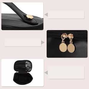 Large Capacity Travel Cosmetic Bag for Women Custom Logo Leather Makeup Bag with Zipper Closure Small Cosmetics Storage - Product Image 5