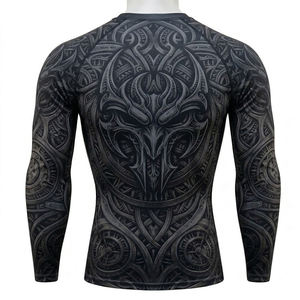 Rashguard personnalisé imprimé par sublimation, Rashguard MMA, Rashguard BJJ, Rashguard MMA OEM pour hommes, Rashguard à manches courtes - Product Image 6