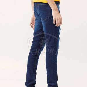 Pantalones vaqueros de moda al por mayor con MOQ bajo para hombre, pantalones vaqueros de diseño personalizado de última moda para venta en línea - Product Image 4