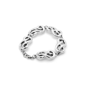 Pulseras de Cadena Entrelazada Infinita - Estilo Romántico, Pulseras y Brazaletes de Plata 925 - Product Image 3