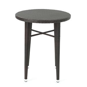 Tavolo da Bar Rotondo in Rattan - Product Image 2