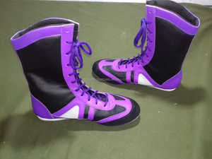 Lightweight High Ankle Boxing <b>Shoes</b> Comfortable Durable PU Leather Design with Non-Slip Feature Hottest Selling <b>Wrestling</b> - Product Image 4