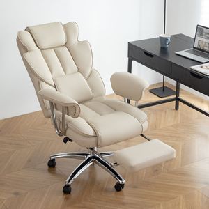 Silla Ejecutiva Grande y Alta para Oficina con Reposapiés, Ergonómica, Reclinable, Respaldo Alto, de Cuero, Cómoda, para Computadora - Product Image 4
