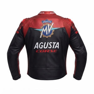 Men’s Cowhide Leather <b>Racing</b> <b>Jacket</b>/Chaqueta MotoCP Style CE Level 2 Armor Motorcycle Track Riding Protective Gear CE - Product Image 2