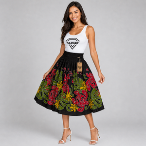 Women Hawaiian Autumn Custom Floral Maxi Dress Tropical Beach Island Vacation Casual Lightweight 100% Cotton Cheap Price - Product Image 4
