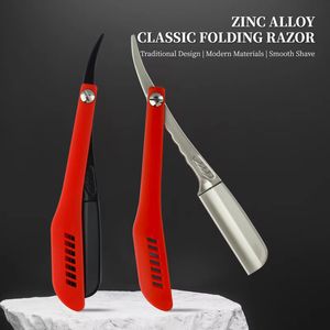 Red Handle Stainless Steel <b>Razor</b> With <b>Single</b> <b>Blade</b> And ABS Plastic Grip For Precision Shaving - Product Image 5