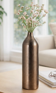Vases décoratifs en métal doré, sur pied, grands et hauts, faits à la main, de luxe, personnalisables, style antique, pour la vente en gros - Product Image 6