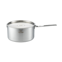 Set Panci Lepas Pasang Poketdream Desain Korea Tri-Ply Stainless Steel (16cm/18cm/20cm/22cm 4-Piece Lids, Aman untuk Mesin Cuci Piring, Oven, dan Kompor Gas)