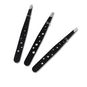 Juego de Pinzas para Pestañas de Acero Inoxidable de Precisión, Puntas Suaves, Color Negro, para Uso Estético - Product Image 1