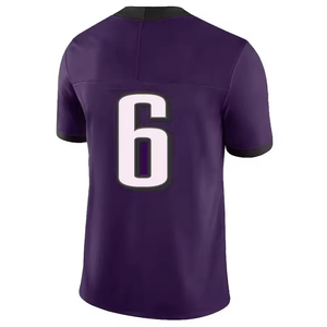 เสื้อเจอร์ซีย์ฝึกซ้อมอเมริกันฟุตบอลแบบปรับแต่งได้สำหรับผู้ชาย เสื้อยืดระบายอากาศแขนสั้น พิมพ์ลายแบบซับลิเมชั่น สำหรับชุดกีฬาทีม - Product Image 6