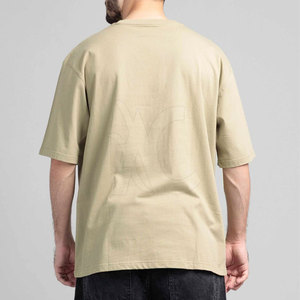 Camiseta de Corte Holgado para Hombre, Algodón Grueso, Estilo Casual, Moda Informal, Proveedor de Ropa de Marca Privada, Venta al Por Mayor - Product Image 3