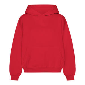 Sweat à capuche d'hiver pour femme en Spandex/Coton/Fibre de bambou, polaire écologique, respirant, coupe-vent, avec logo brodé uni sur le devant, foncé, OEM - Product Image 1