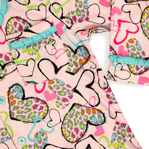 Conjunto de pijamas elegantes de otoño para niños al por mayor, ropa de sublimación con impresión personalizada y logotipo personalizado, 2 piezas, fabricantes de Vietnam - Product Image 5