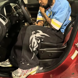 Pantalon de survêtement vintage ample en molleton 100 % coton, coupe large, délavé à l'acide, effet usé, évasé, personnalisé par le fabricant - Product Image 6