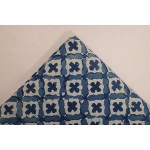 Indian Cotton Indigo Fabric Hand Block Printed Blue Textile by Yard <b>for</b> Apparel Quilts Home Decor - Product Image 2