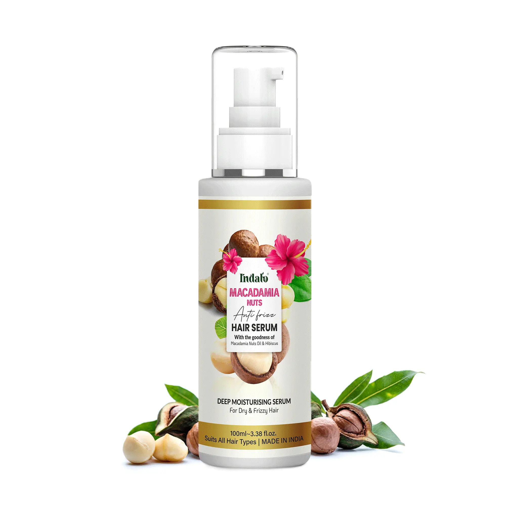 Exporter and Manufacturer of Anti-Frizz Macadamia Nuts Hair Serum with Goodness of Hibiscus