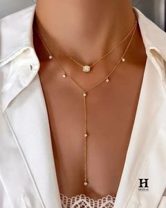 Pendentif élégant en forme de fleur serti de diamants, collier en or 14K/18K avec diamants de laboratoire/naturels, fournisseur de bijoux en gros - Product Image 3