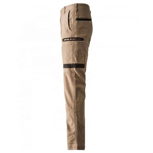 Custom Brand Men's Breathable Cotton <b>Cargo</b> Style <b>Work</b> Pants Tan Color Utility Pocket Design In-Stock - Product Image 2